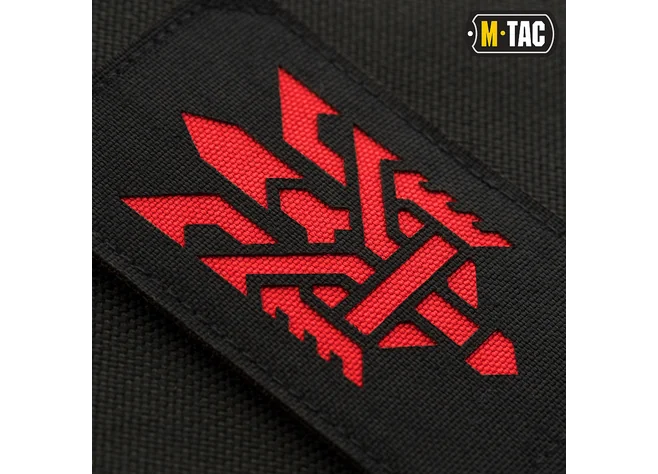 Нашивка M-Tac Тризуб (стилізована) Laser Cut Black/Red Фото 2